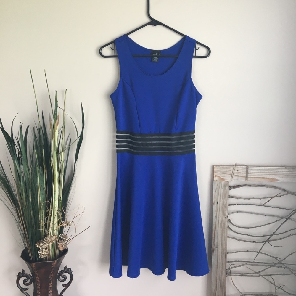 Blue Short Skater Dress NWOT